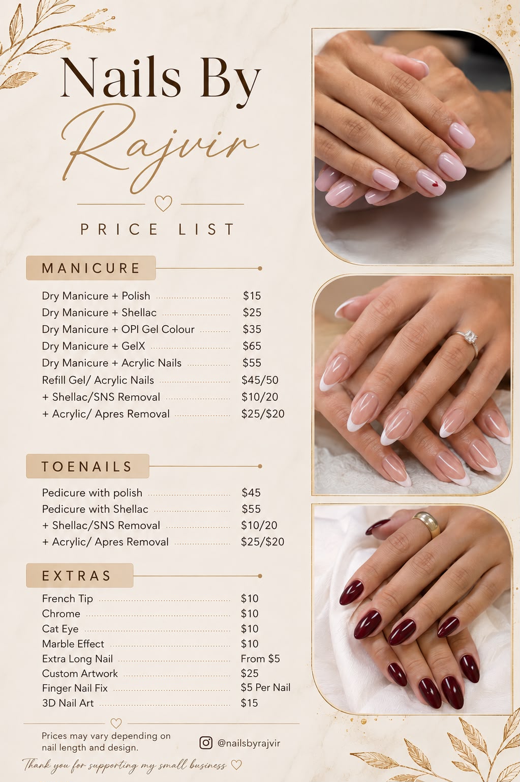 Pink almond nail set by Nails By Rajvir